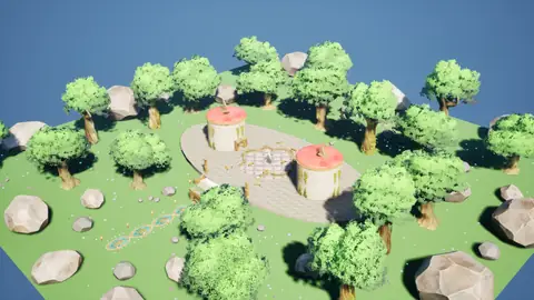 Claude Fable 5.1 (max) · Stylized Elven Valley · view 3 of 4 · score 0.883