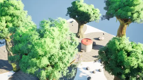 Claude Haiku 5.5 (max) · Stylized Elven Valley · view 2 of 4 · score 0.637