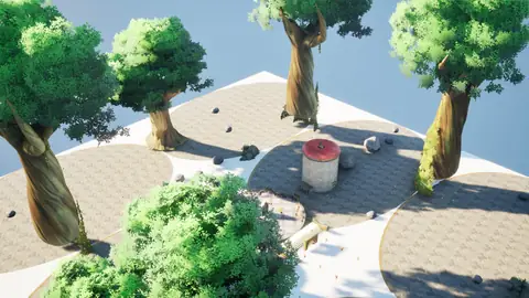 Claude Haiku 5.5 (max) · Stylized Elven Valley · view 4 of 4 · score 0.637
