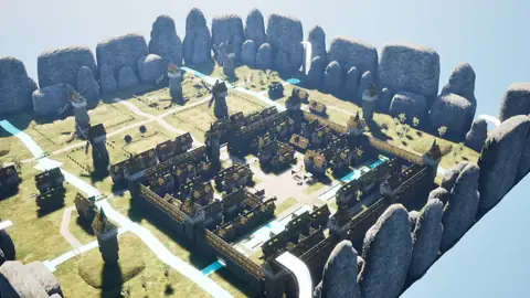 Claude Opus 5.5 (max) · Medieval Big Farm Town · view 1 of 4 · score 0.867