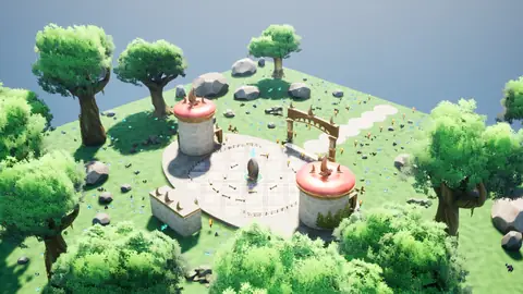 Claude Opus 5.5 (max) · Stylized Elven Valley · view 1 of 4 · score 0.876