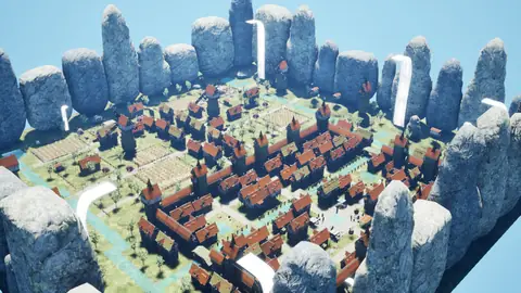 Claude Sonnet 5.5 (max) · Medieval Big Farm Town · view 1 of 4 · score 0.842