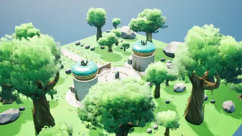 Claude Sonnet 5.5 (max) · Stylized Elven Valley · view 1 of 4 · score 0.942