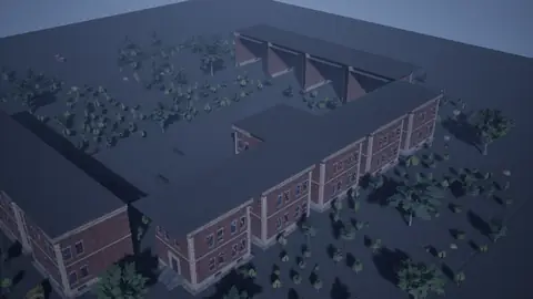DeepSeek V4.1 Flash 1017 (max) · Abandoned Psychiatric Hospital · view 2 of 4 · score 0.696