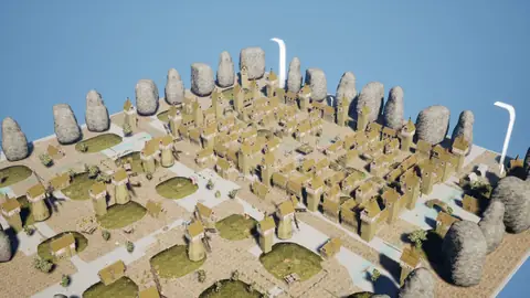 Gemini 4 Argon (high) · Medieval Big Farm Town · view 3 of 4 · score 0.693