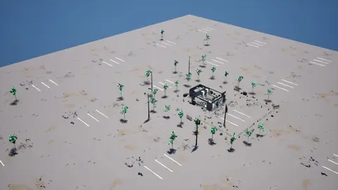 Gemini 4 Argon (high) · Post-Apocalyptic Stylized Market · view 4 of 4 · score 0.854
