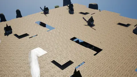 Gemma 4 31B (thinking off) · Medieval Big Farm Town · view 1 of 4 · score 0.358