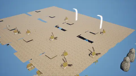 Gemma 4 31B (thinking off) · Medieval Big Farm Town · view 3 of 4 · score 0.358