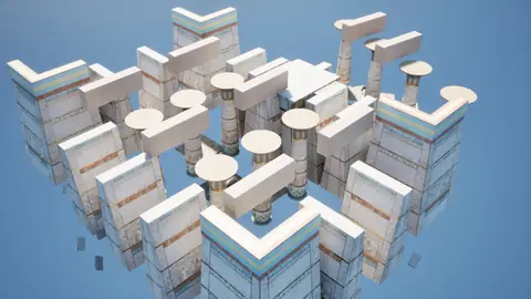 Gemma 4 31B (thinking on) · Egyptian Temple · view 1 of 4 · score 0.622