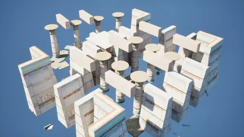 Gemma 4 31B (thinking on) · Egyptian Temple · view 2 of 4 · score 0.622