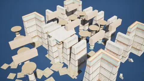 Gemma 4 31B (thinking on) · Egyptian Temple · view 3 of 4 · score 0.622