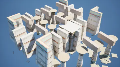 Gemma 4 31B (thinking on) · Egyptian Temple · view 4 of 4 · score 0.622
