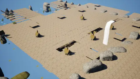 Gemma 4 31B (thinking on) · Medieval Big Farm Town · view 2 of 4 · score 0.397