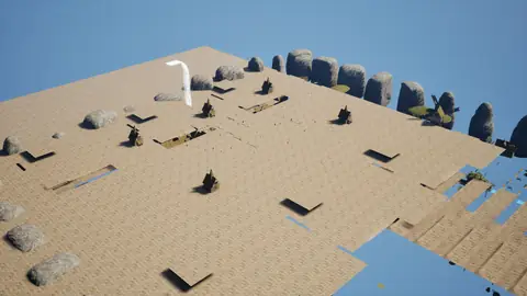Gemma 4 31B (thinking on) · Medieval Big Farm Town · view 4 of 4 · score 0.397