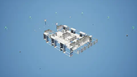 Gemma 4 31B (thinking on) · Post-Apocalyptic Stylized Market · view 2 of 4 · score 0.765