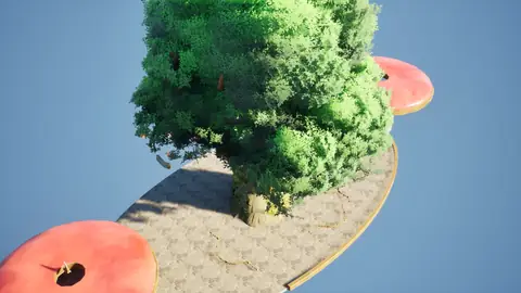 Gemma 4 31B (thinking on) · Stylized Elven Valley · view 2 of 4 · score 0.387