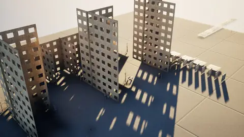 Gemma 4 31B (thinking on) · Winter Town · view 1 of 4 · score 0.487