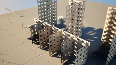 Gemma 4 31B (thinking on) · Winter Town · view 2 of 4 · score 0.487