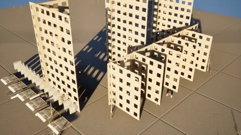 Gemma 4 31B (thinking on) · Winter Town · view 3 of 4 · score 0.487
