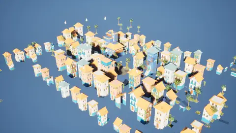 GLM-5.3 Flash (max) · Blue City · view 1 of 4 · score 0.664