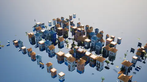 GLM-5.3 Flash (max) · Blue City · view 3 of 4 · score 0.664