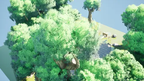 GLM-5.3 Flash (max) · Stylized Elven Valley · view 4 of 4 · score 0.641