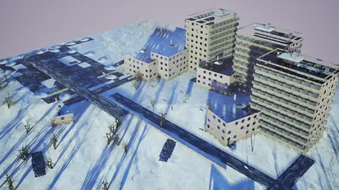 GLM-5.3 Flash (max) · Winter Town · view 3 of 4 · score 0.675