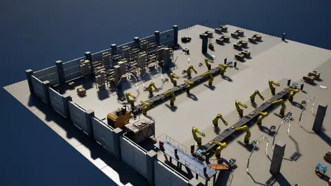 GPT-6.1 Sol (max) · Factory Environment · view 1 of 4 · score 0.863