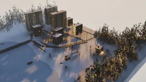 GPT-6.1 Sol (max) · Winter Town · view 4 of 4 · score 0.893