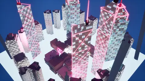 Grok 4.6 (xhigh) · Cyberpunk · view 1 of 4 · score 0.671