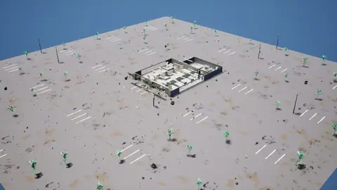 Grok 4.6 (xhigh) · Post-Apocalyptic Stylized Market · view 1 of 4 · score 0.760