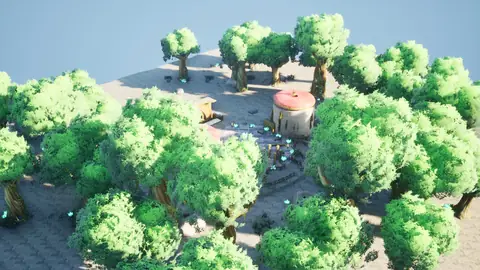 Grok 4.6 (xhigh) · Stylized Elven Valley · view 2 of 4 · score 0.693