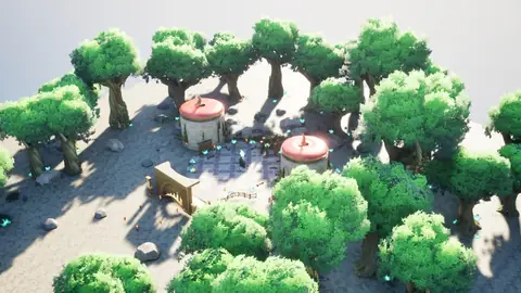 Grok 4.6 (xhigh) · Stylized Elven Valley · view 3 of 4 · score 0.693