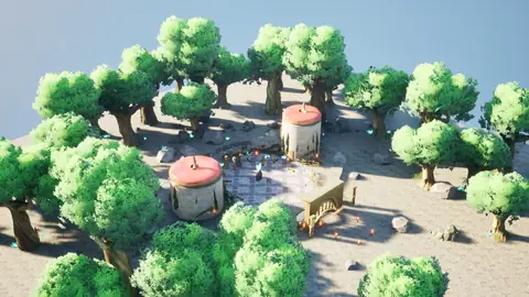 Grok 4.6 (xhigh) · Stylized Elven Valley · view 4 of 4 · score 0.693