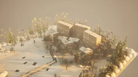Grok 4.6 (xhigh) · Winter Town · view 4 of 4 · score 0.760
