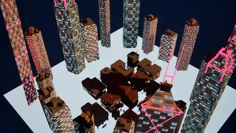Grok 4.7 (xhigh) · Cyberpunk · view 3 of 4 · score 0.779