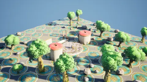 Grok 4.7 (xhigh) · Stylized Elven Valley · view 2 of 4 · score 0.680