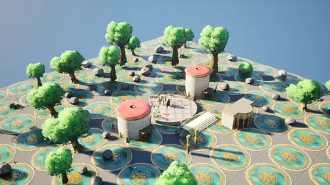 Grok 4.7 (xhigh) · Stylized Elven Valley · view 4 of 4 · score 0.680