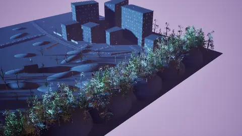 Grok 4.7 (xhigh) · Winter Town · view 2 of 4 · score 0.482