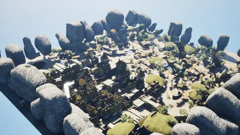 MiMo V2.6 Pro (max) · Medieval Big Farm Town · view 1 of 4 · score 0.654