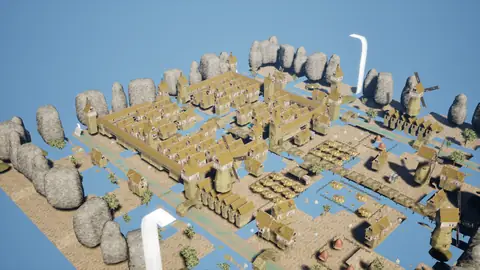 Muse Spark 1.3 (max) · Medieval Big Farm Town · view 3 of 4 · score 0.845