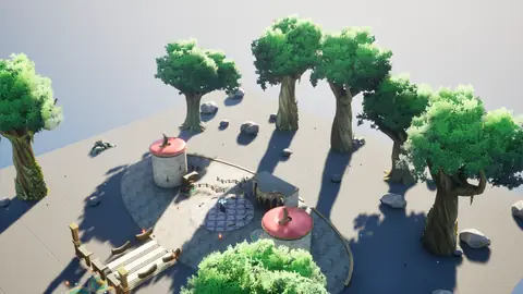 Muse Spark 1.3 (max) · Stylized Elven Valley · view 3 of 4 · score 0.810