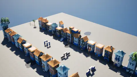 Qwen3.8 27B (thinking off) · Blue City · view 1 of 4 · score 0.634
