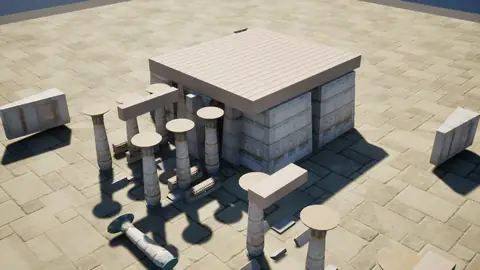 Qwen3.8 27B (thinking off) · Egyptian Temple · view 1 of 4 · score 0.612