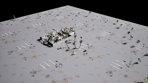 Step 5 Preview (max) · Post-Apocalyptic Stylized Market · view 4 of 4 · score 0.721